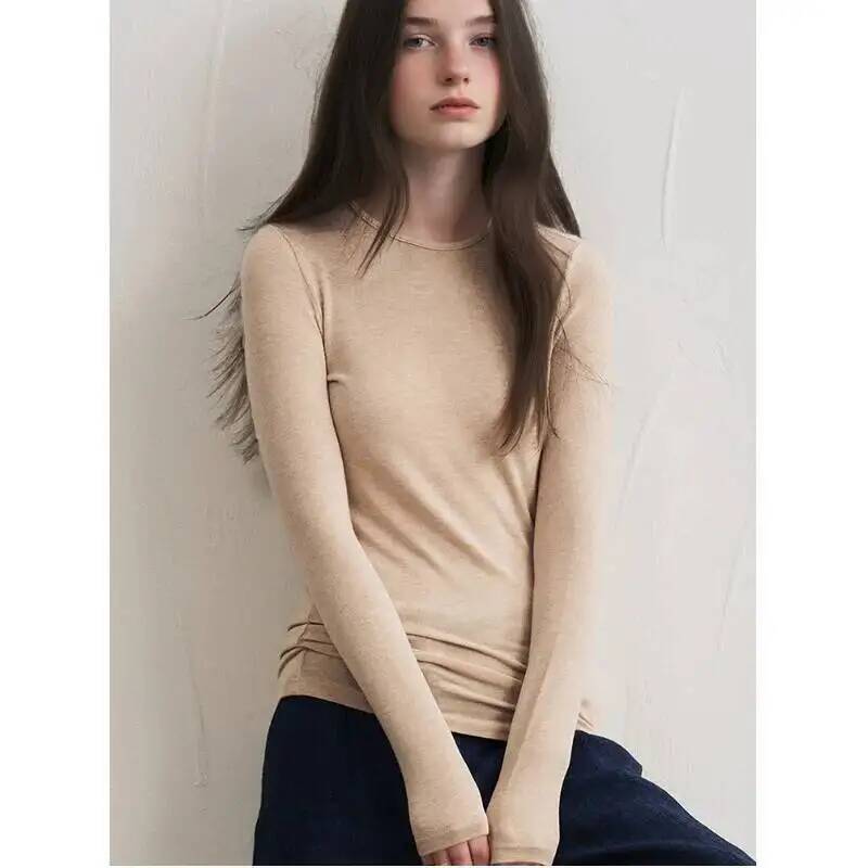 Blouses - Kadın Kaşmir Karışımlı Uzun Kollu Üst