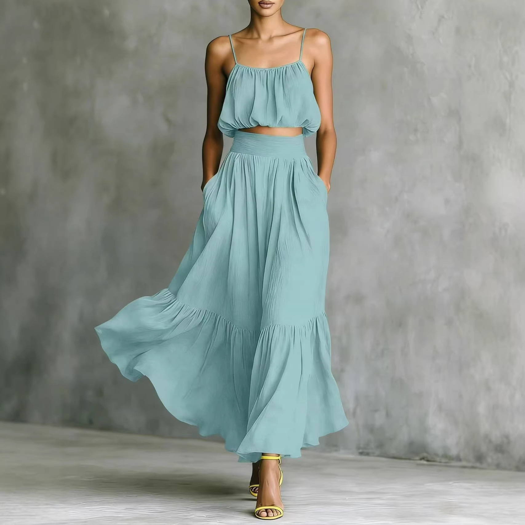 Kadınlar İçin Yazlık 2 Parça T - Boho Summer Beach Maxi Dress incelemesi ve fiyatı