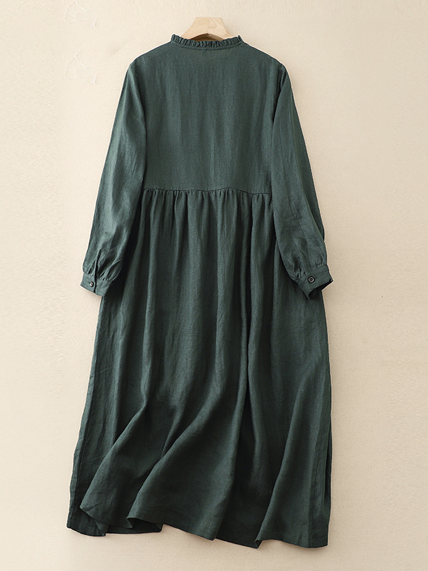 Günlük Bol Kesim Pamuklu Keten - Casual Loose Linen Shirt Dress incelemesi ve fiyatı
