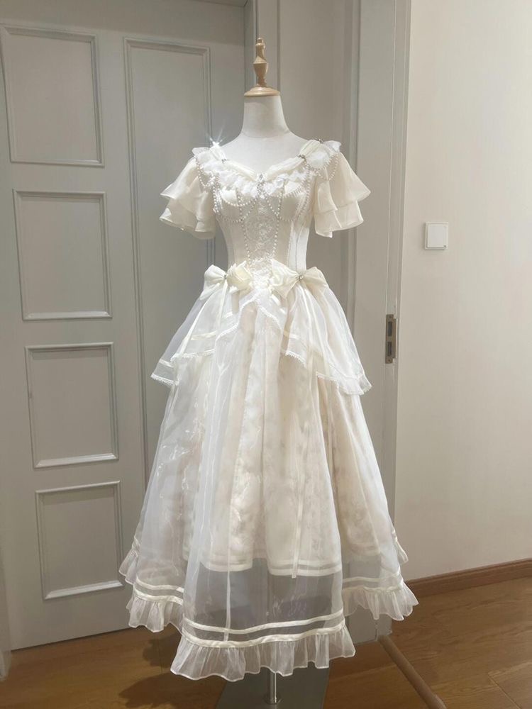 Orman Tarzı Tatlı Vintage Yay  - French Vintage Floral Midi Dress incelemesi ve fiyatı