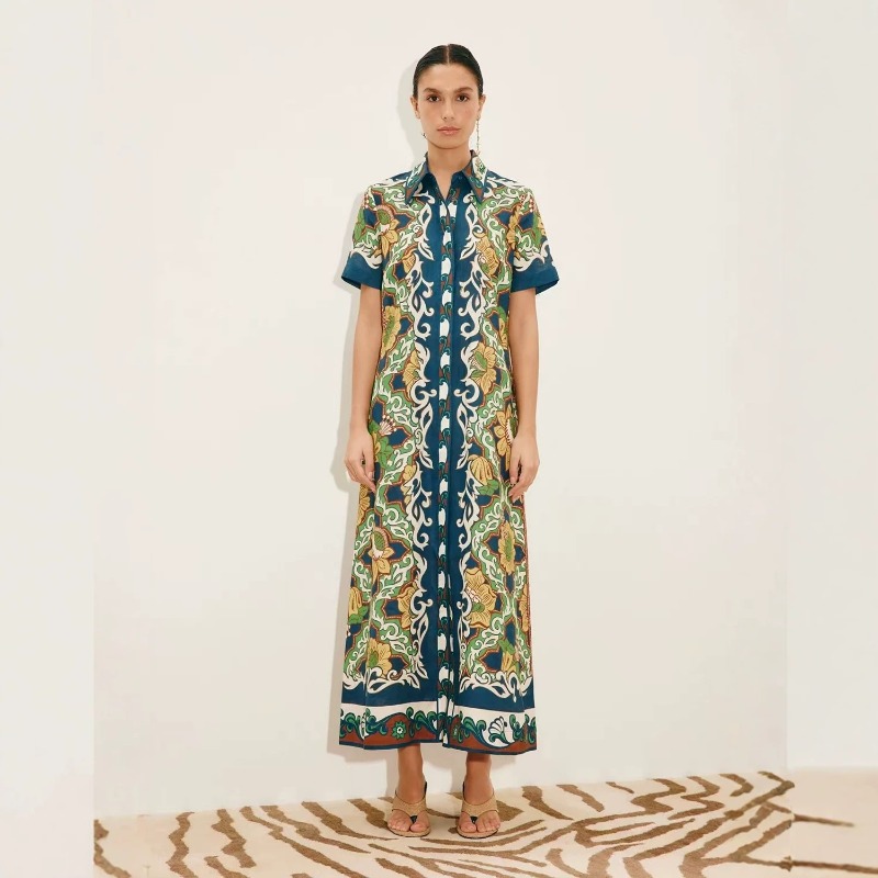 2026 Sonbahar Yeni Orijinal Mo - Casual Loose Linen Shirt Dress incelemesi ve fiyatı