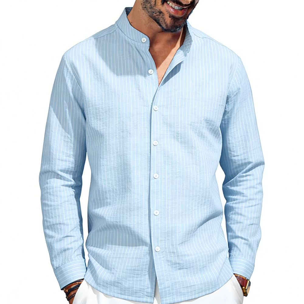 Erkek Dik Yakalı Keten Gömlek, - Casual Loose Linen Shirt Dress incelemesi ve fiyatı