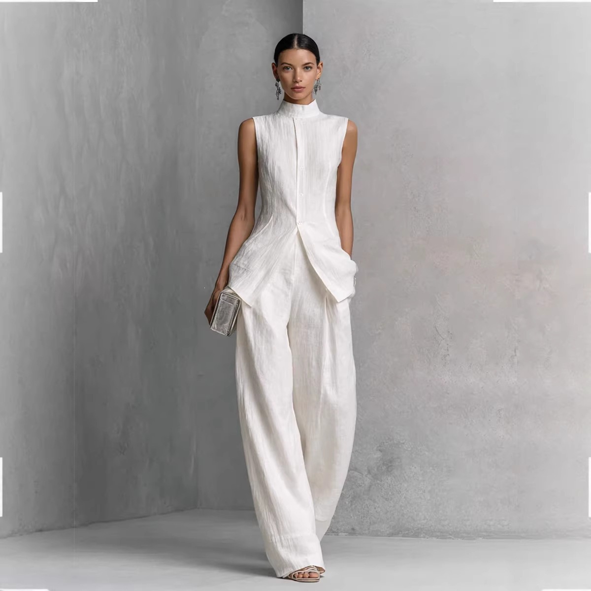 2026 Katlanmış Pamuklu Keten G - Casual Loose Linen Shirt Dress incelemesi ve fiyatı