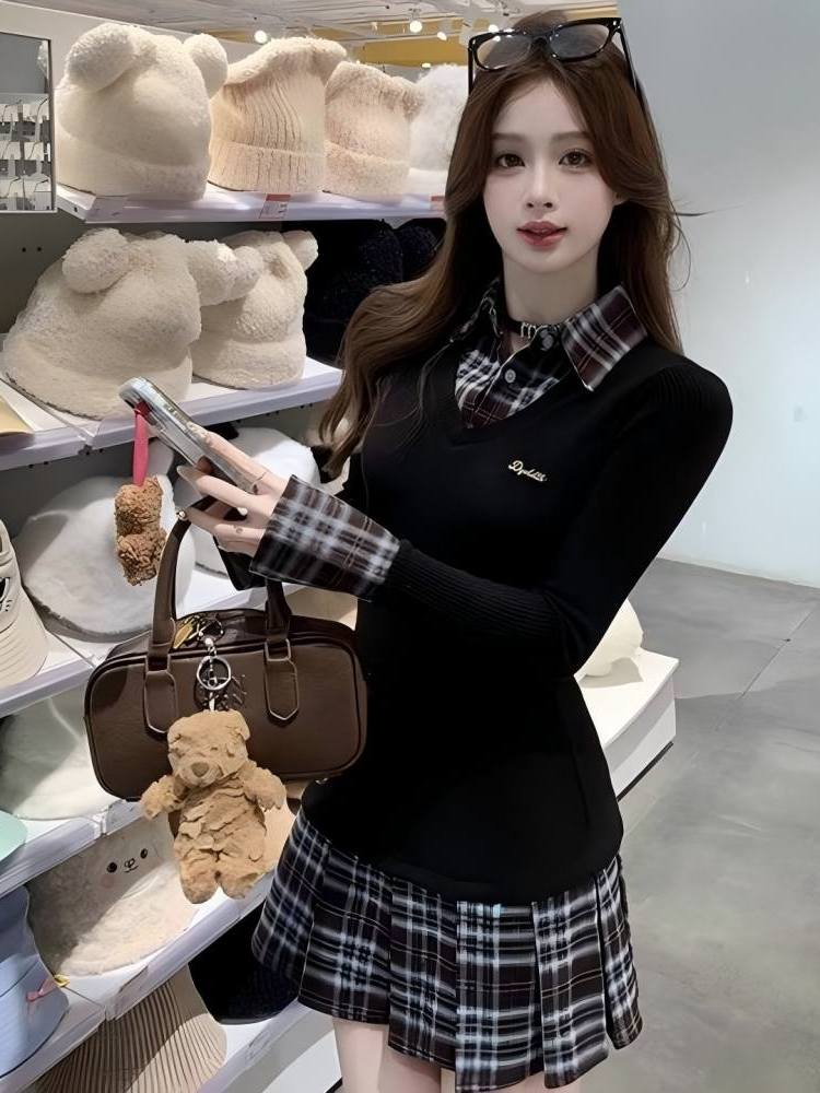 Kore Tarzı, Dar Kesim, Yakalı, - Korean Style A Line Shirt Dress incelemesi ve fiyatı