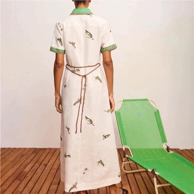 2026 Sonbahar Yeni Orijinal Ka - Casual Loose Linen Shirt Dress incelemesi ve fiyatı